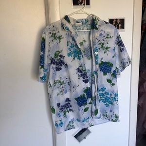 Thrifted floral button up